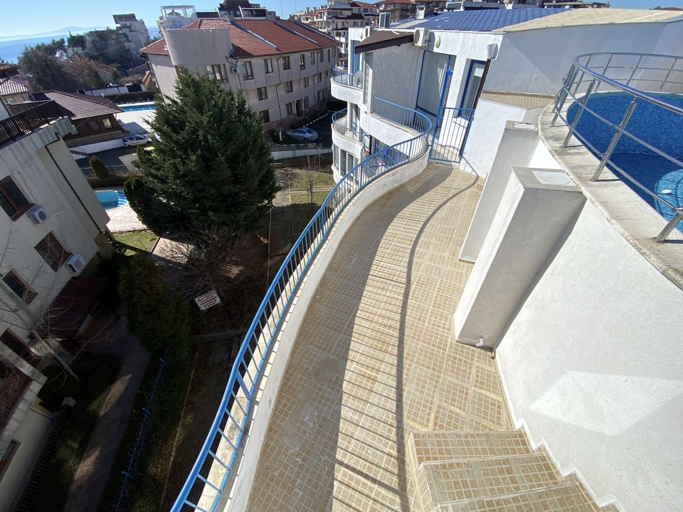 Едностаен апартамент с гледка море в комплекс "Блу Марин"