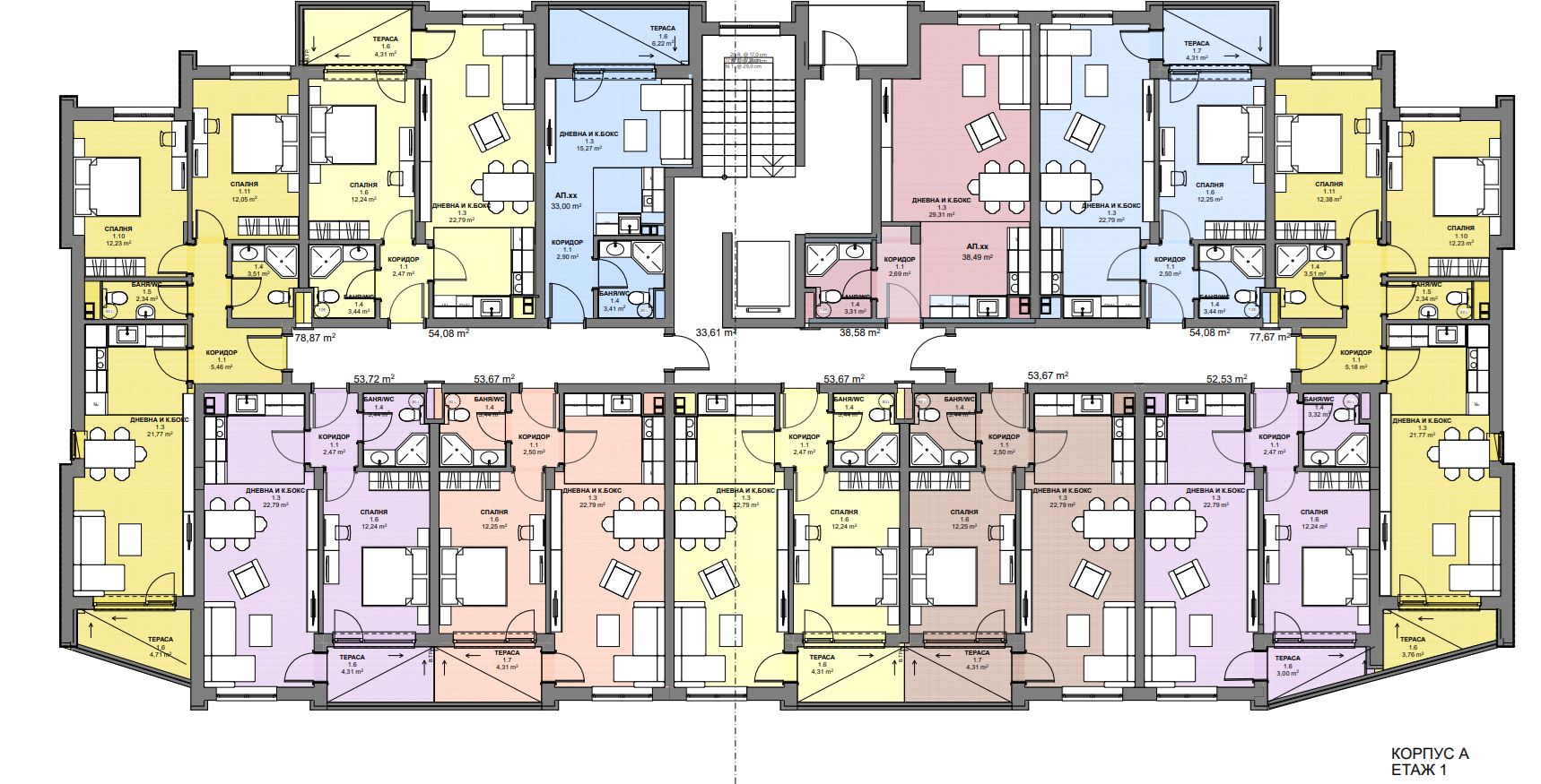 Модерен тристаен апартамент в изключителен нов проект в Равда