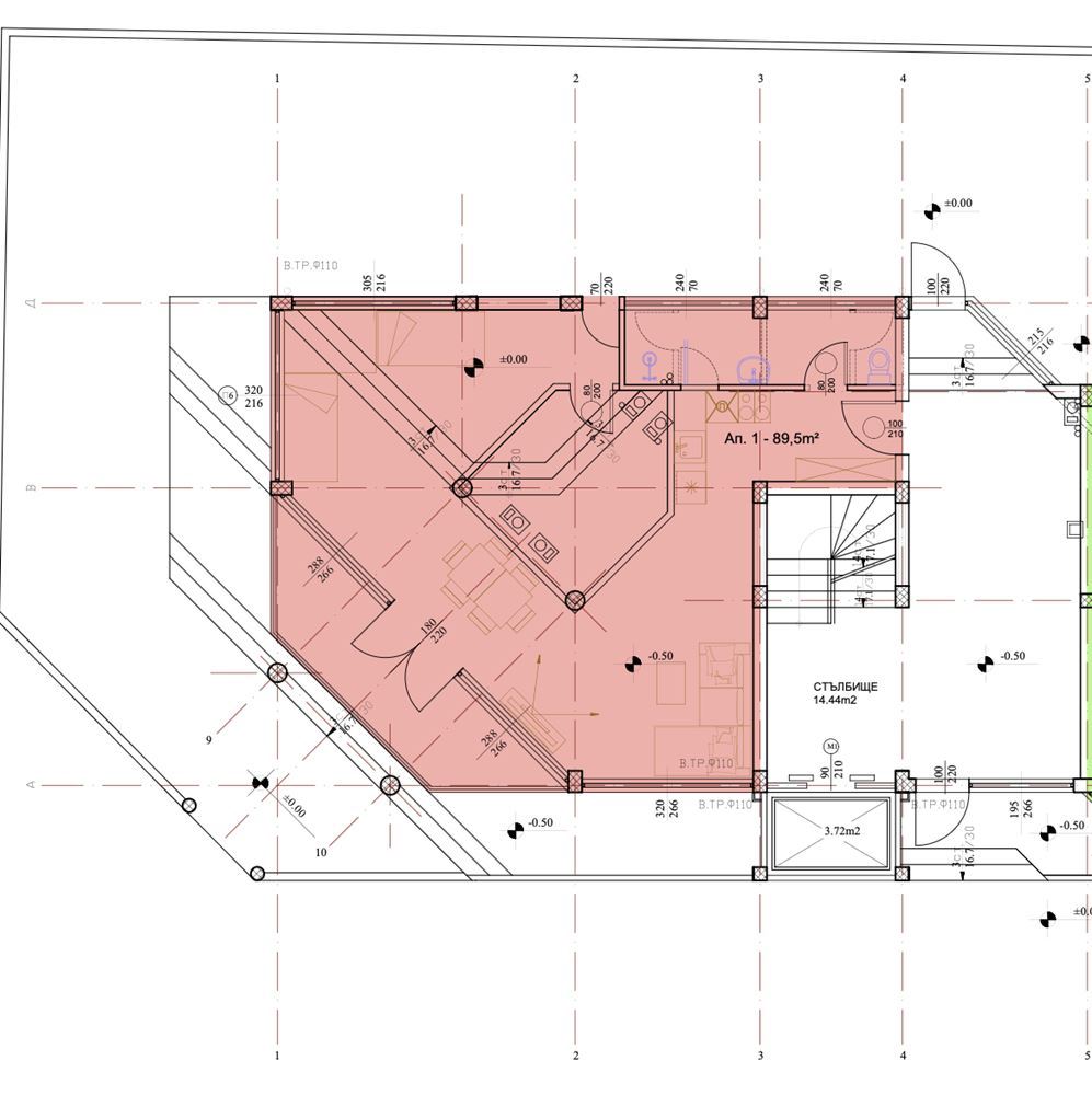 Просторен двустаен апартамент в тиха и привлекателна локация в Равда