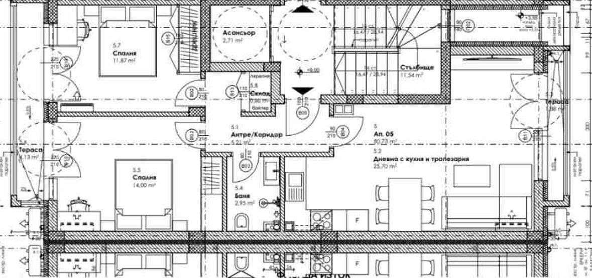Тристаен апартамент в нова сграда в Меден рудник, зона Б