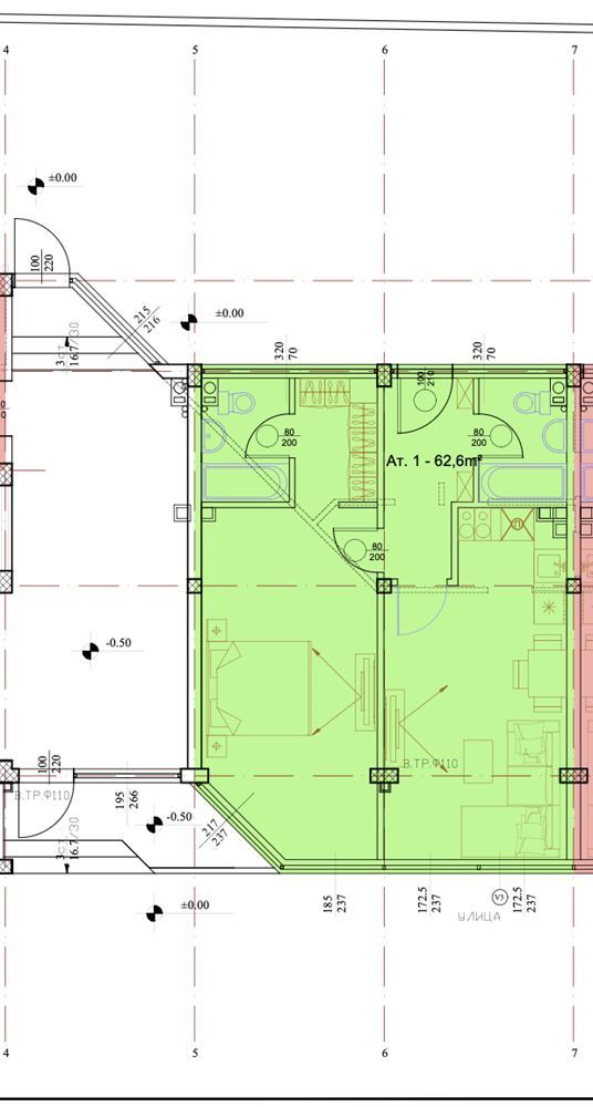 Просторен двустаен апартамент без такса поддръжка с излаз към двор в Равда