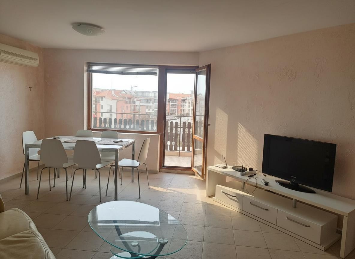 Слънчев двустаен апартамент в Равда – отлична инвестиция и комфорт на 10 минути от плажа