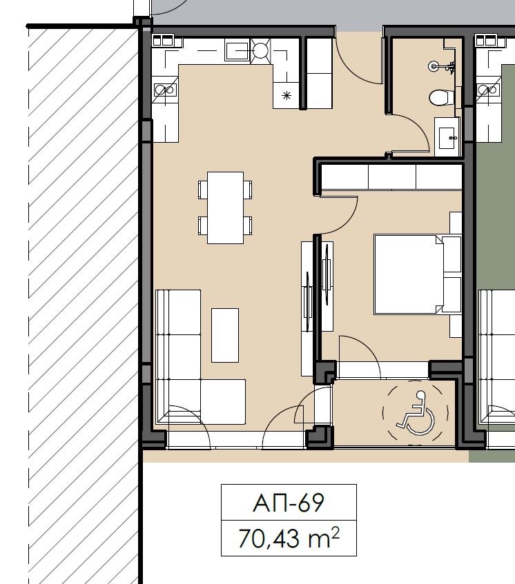 Двустаен апартамент на последен етаж с панорамна гледка в Несебър – без такса поддръжка