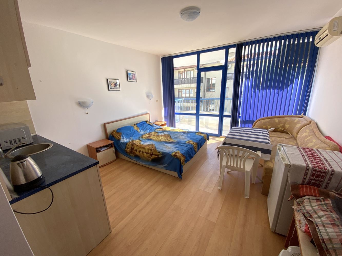 Едностаен апартамент с гледка море в комплекс "Блу Марин"